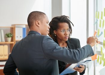 business leaers mapping out model for business on board