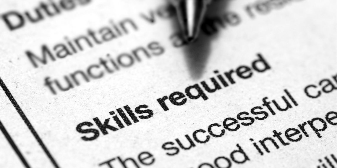 section of a printed job description