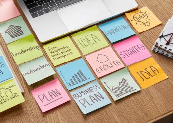 business planning post it notes